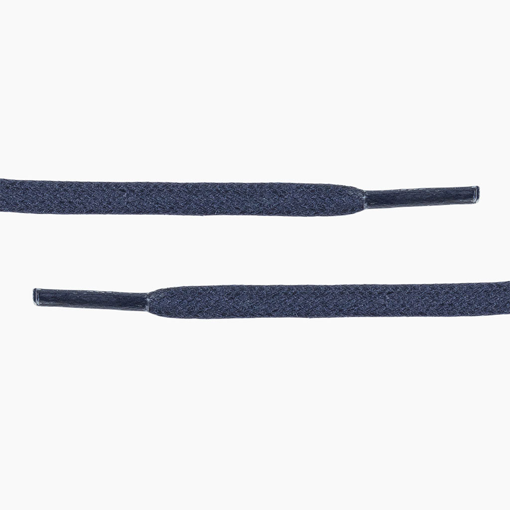 Flat Waxed Cotton Laces | Blue - Image 3