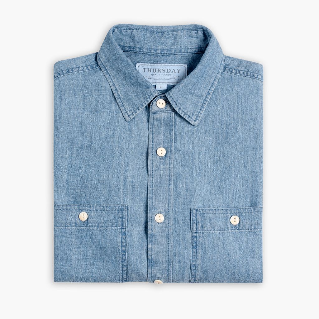 Chambray Workshirt | Vintage Indigo - Image 3