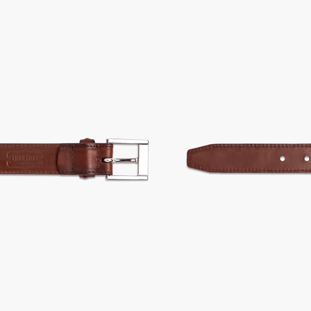 Men's Classic Leather Belt | Brandy - Image 3