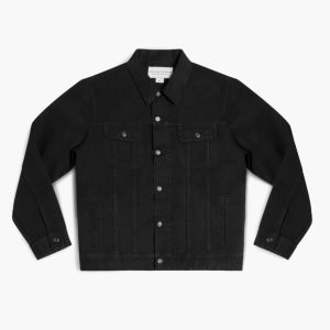 [W] Denim Trucker Jacket | Pitch Black
