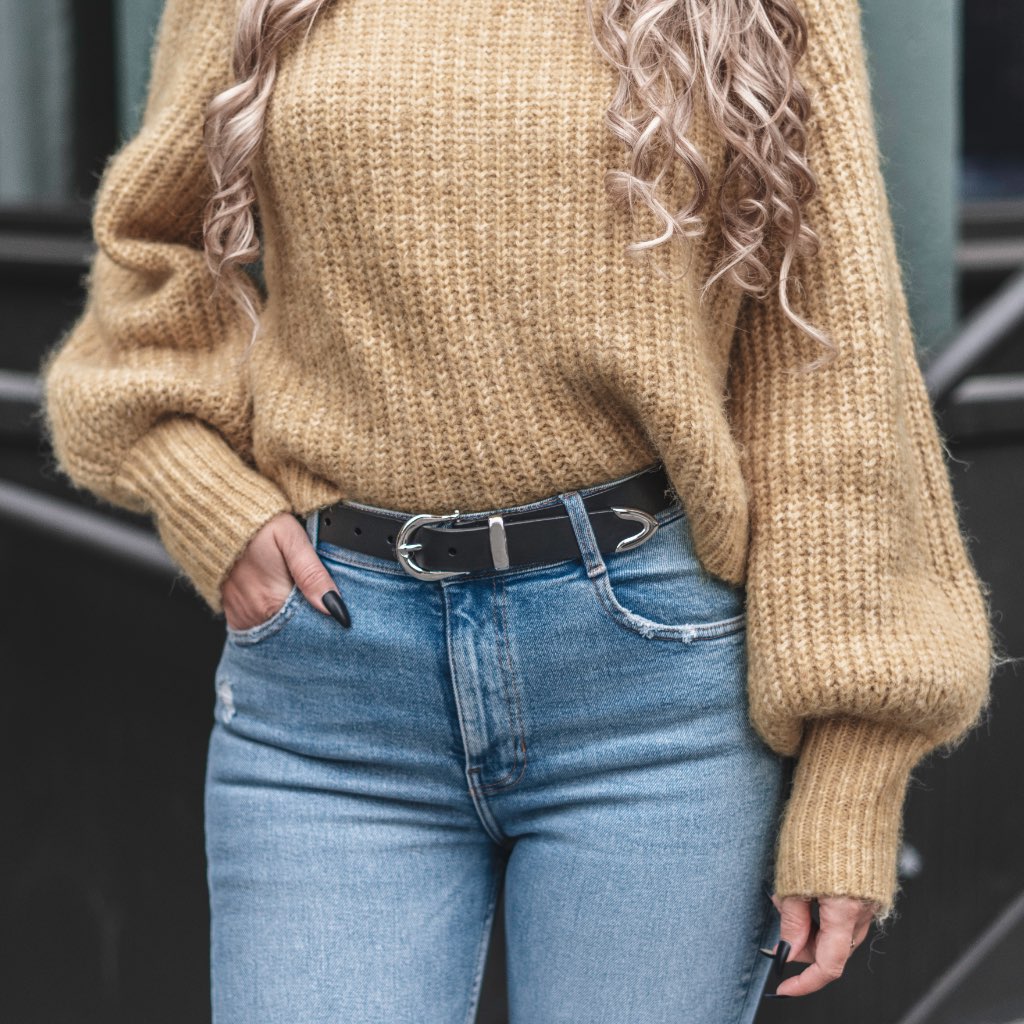 Women's Western Leather Belt | Black - Image 4