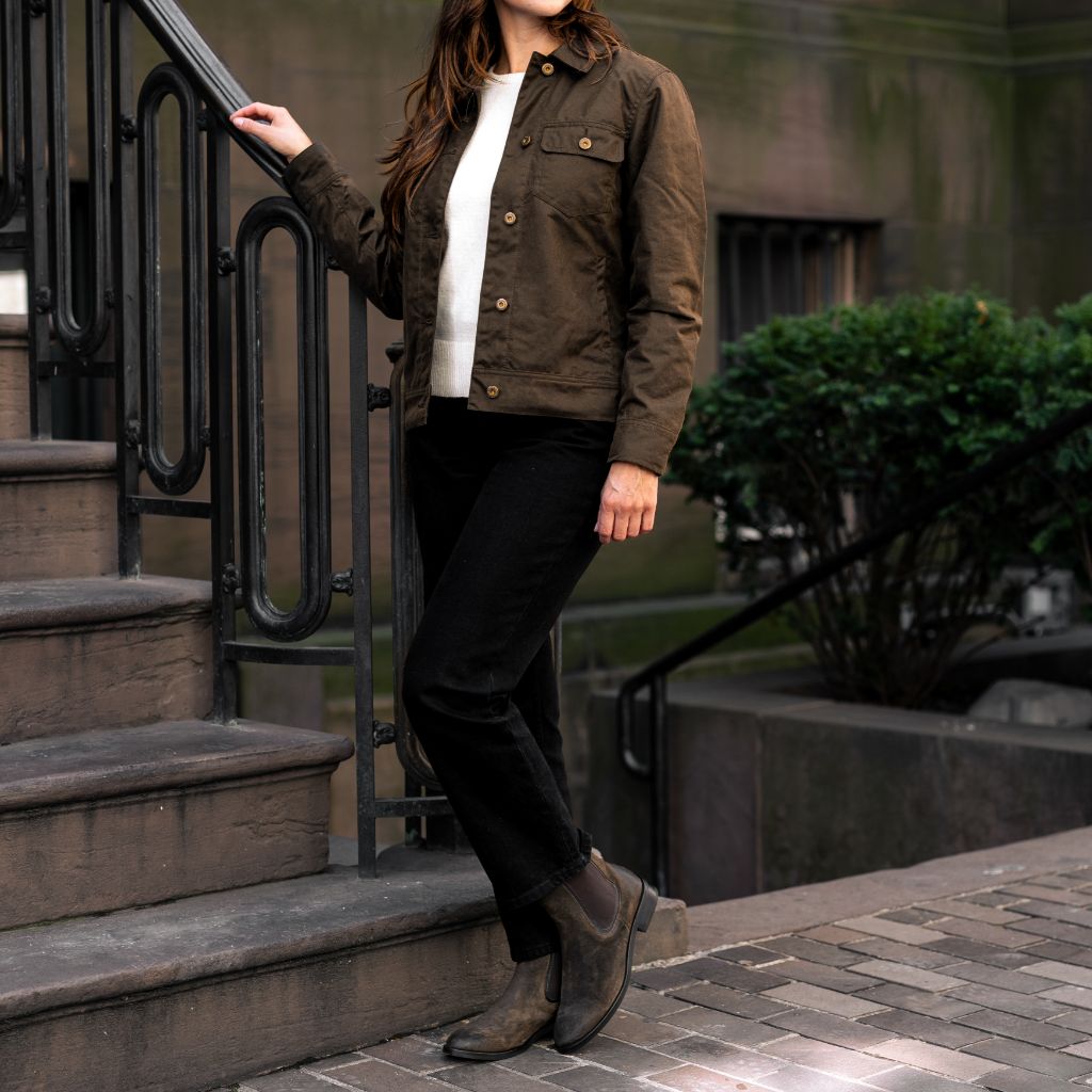 Waxed Canvas Field Jacket | Dark Olive - Image 3