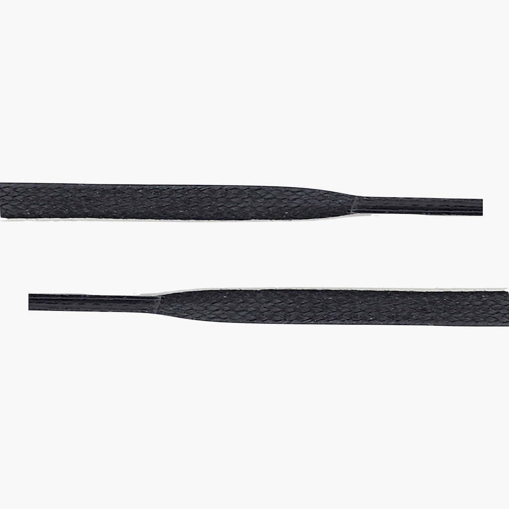 Flat Waxed Cotton Laces | Black - Image 3
